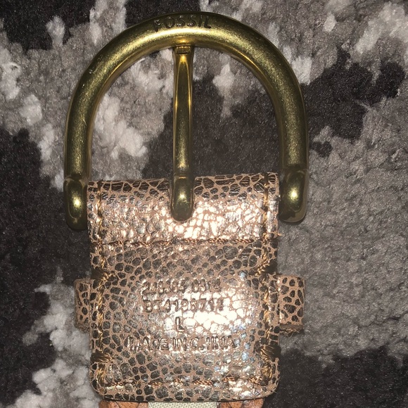 Gold braided Fossil belt. - Picture 4 of 5